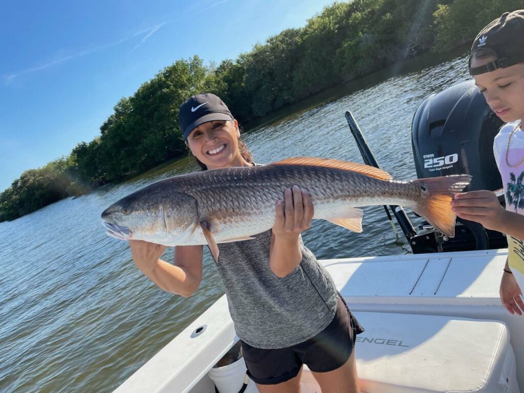 nice redfish caught on st petersburg fishing charter